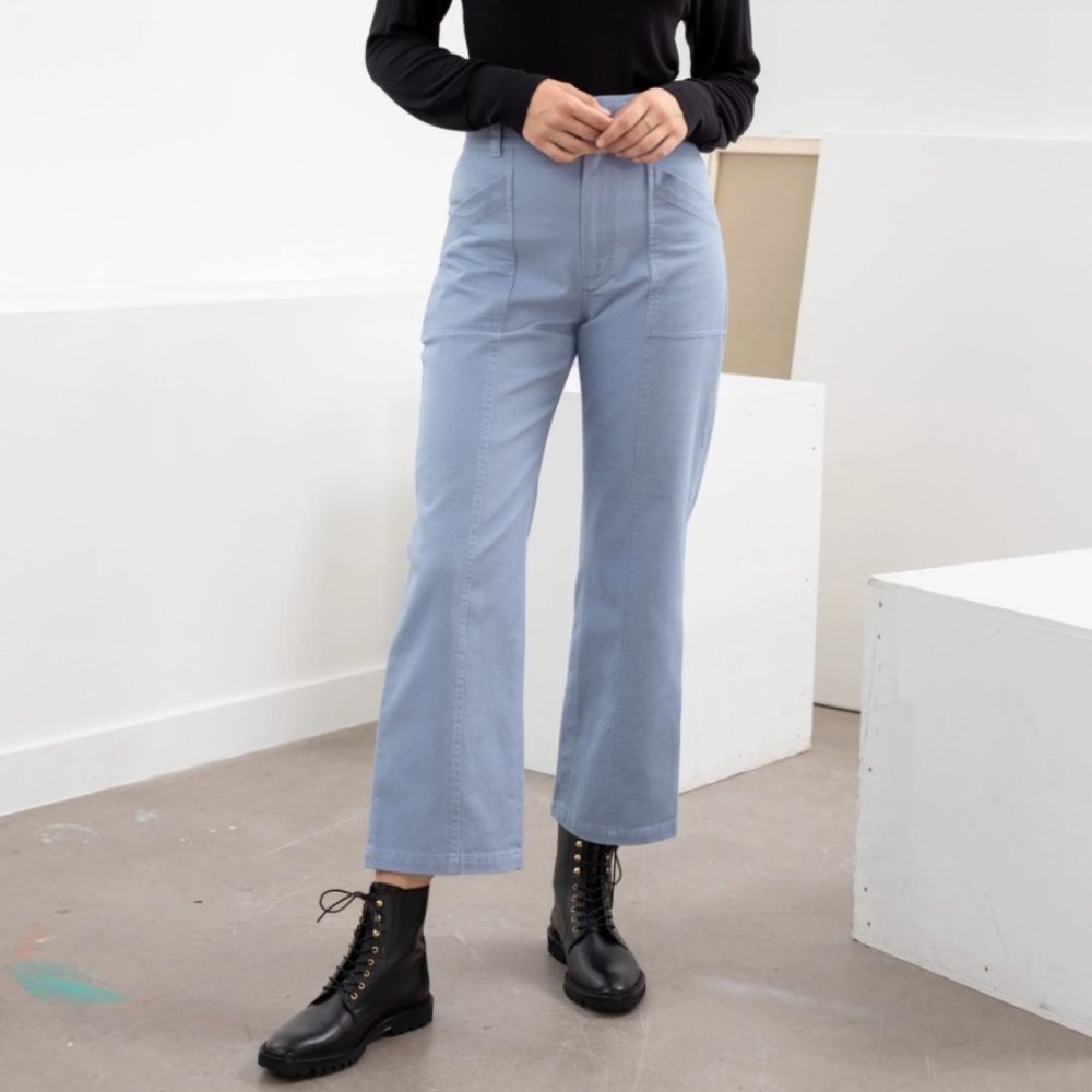 SIZE 0 & OTHER STORIES TOPSTITCH WORKWEAR TROUSERS